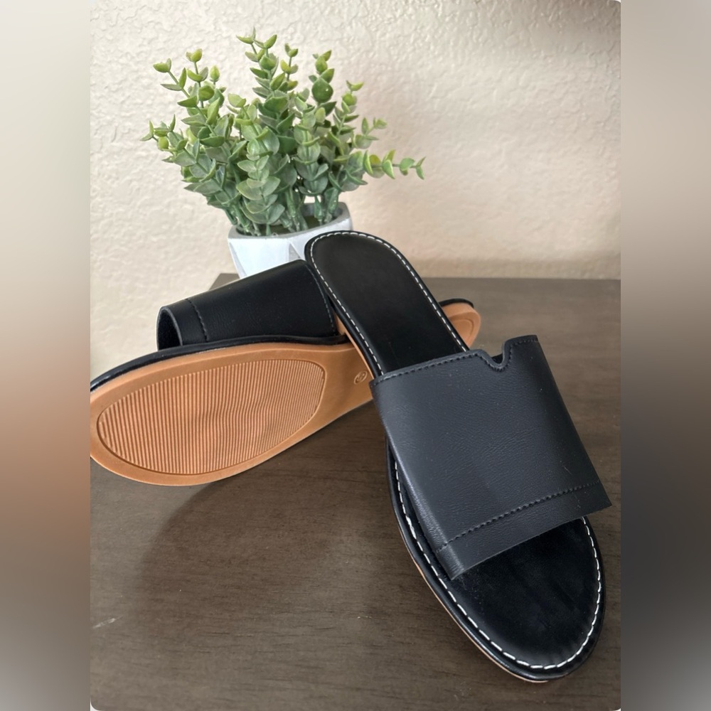 Black Slide Sandals